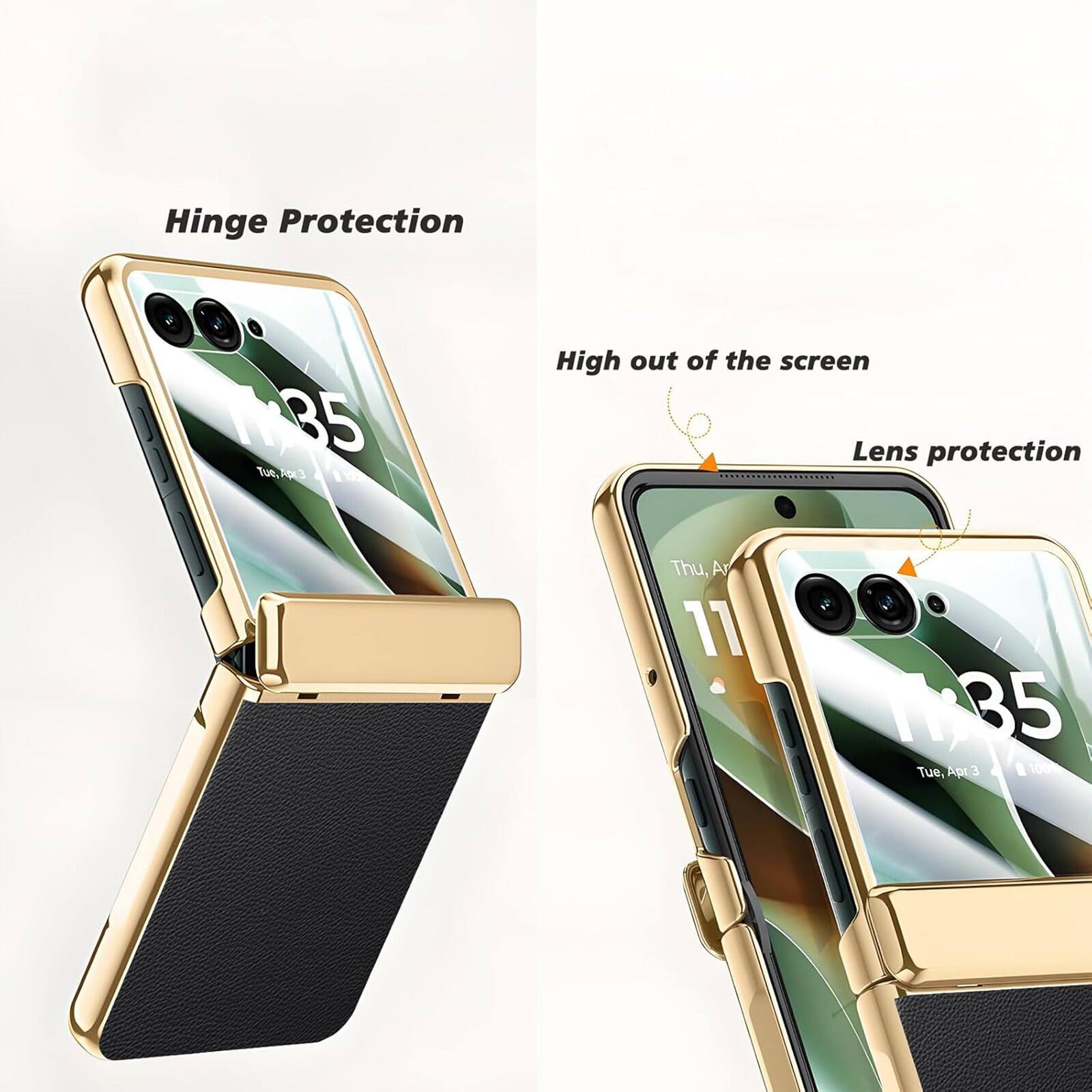 Hinge Protection  
High out of the screen  
Lens protection