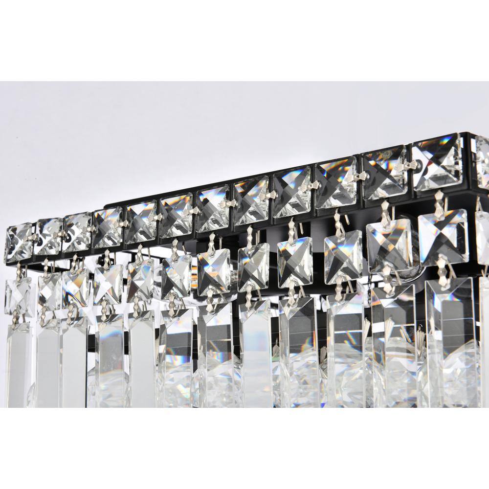 Alt View 2. Elegant Lighting - Maxime 12 inch black flush mount - Black And Clear.