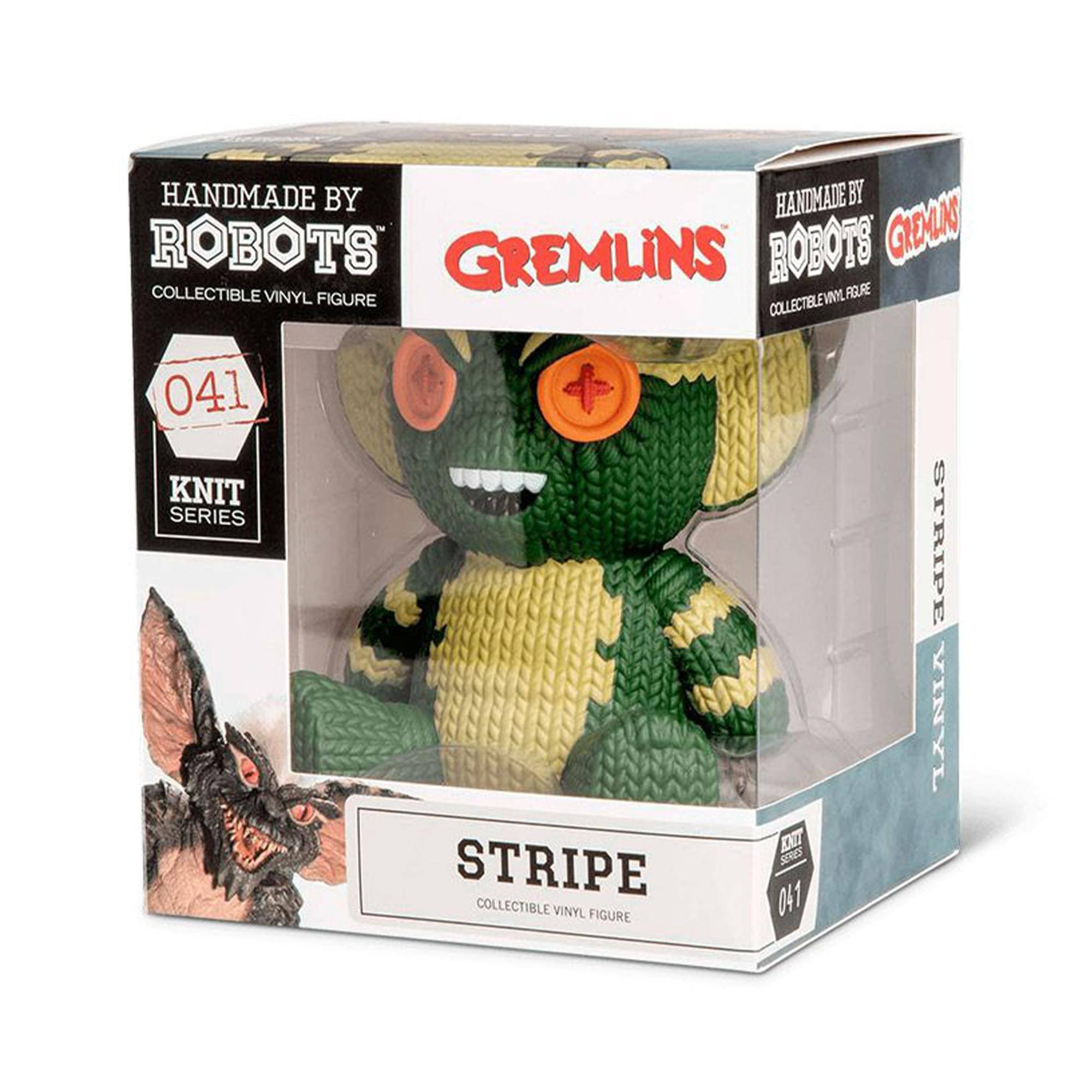 HANDMADE BY ROBOTS  
GREMLINS  
COLLECTIBLE VINYL FIGURE  
041  
KNIT SERIES  
STRIPE  
COLLECTIBLE VINYL FIGURE