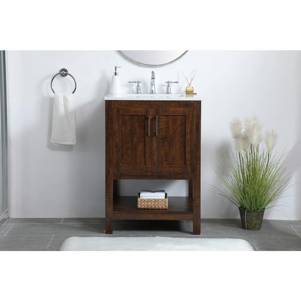 Elegant Kitchen and Bath - 24 inch Single Bathroom Vanity - Espresso price history on PriceWatchPro
