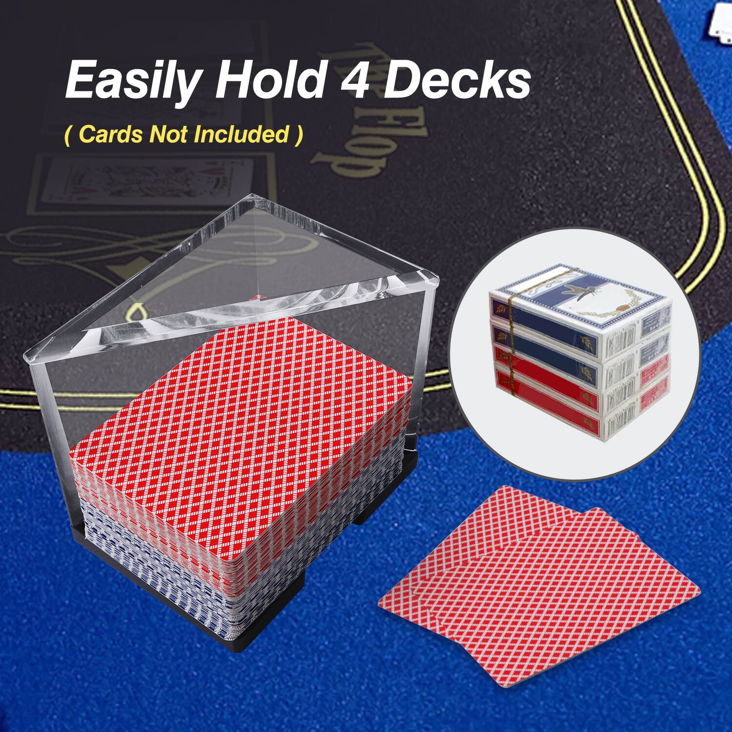 Easily Hold 4 Decks (Cards Not Included)