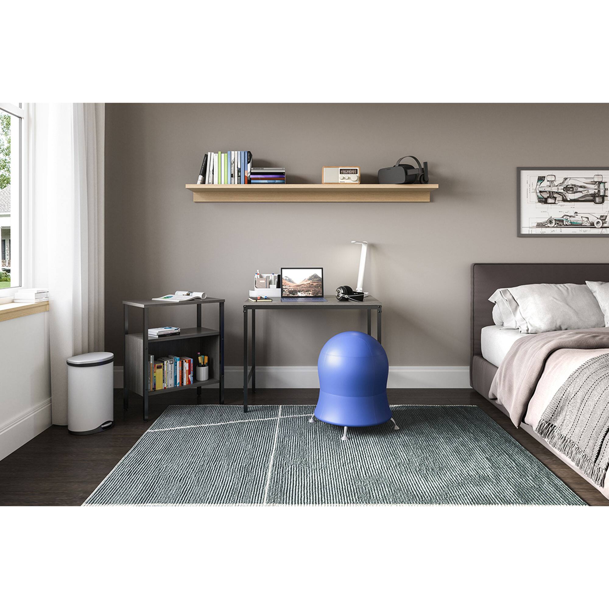 Alt View 4. Safco - Safco Simple Storage Space Saving Compartment Organizer Stand, Sterling Ash - Grey.