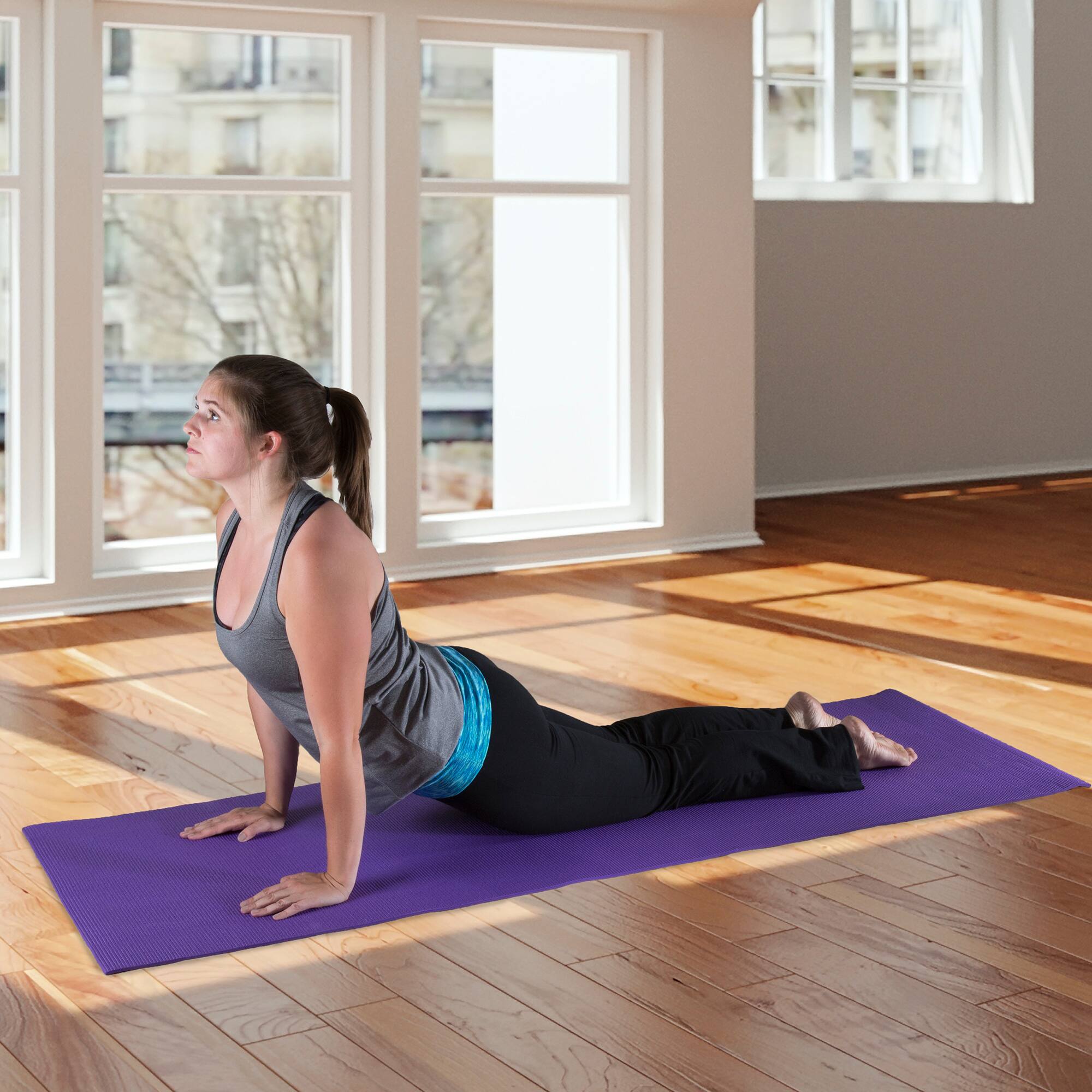 Alt View 1. Wakeman - 71x24in Yoga Mat - 1/4in Thick - Purple.