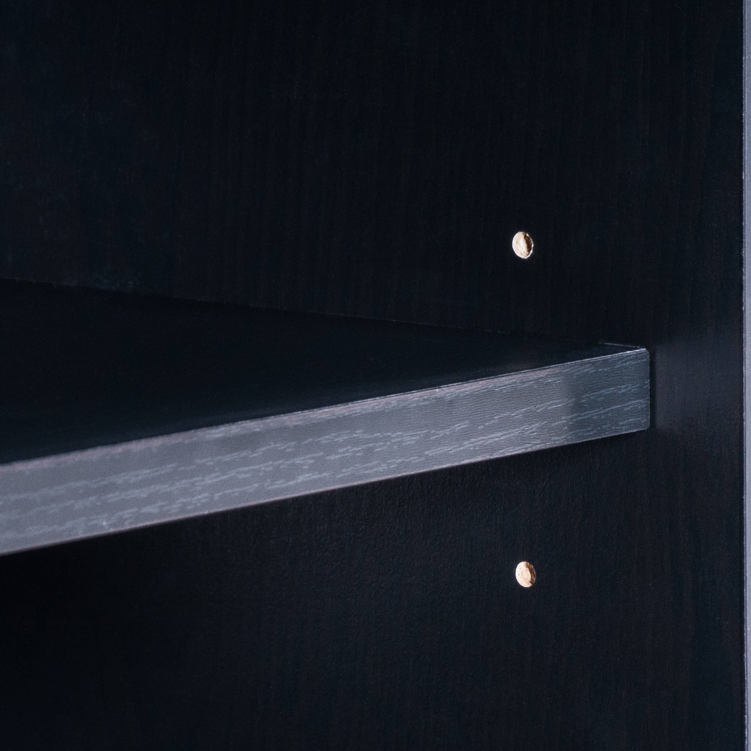 Alt View 11. CorLiving - Contemporary TV Stand with Open Shelves for Most TVs up to 85" - Black Ravenwood.