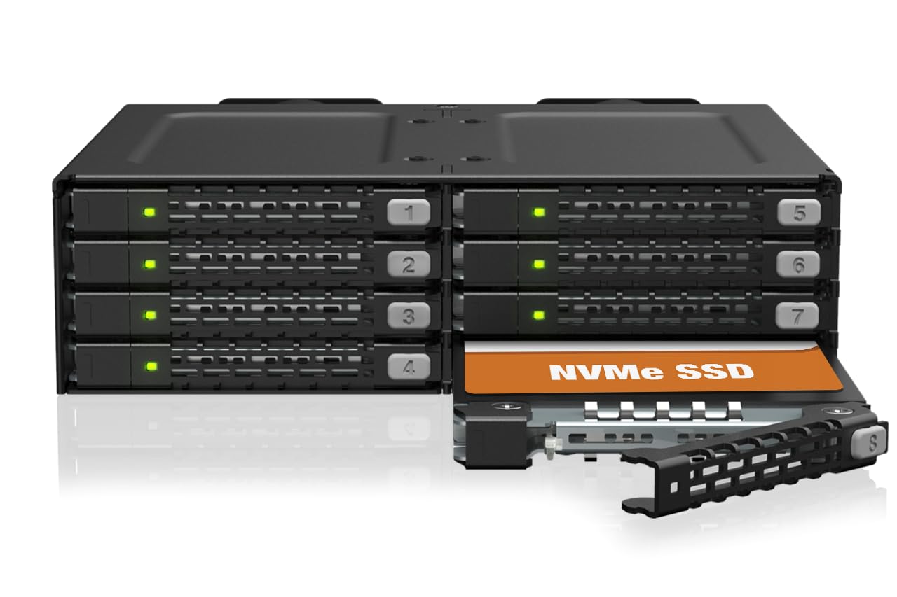 Icy Dock ToughArmor MB998V4P B 8 Bay U.2/U.3 NVMe SSD Mobile Rack ...