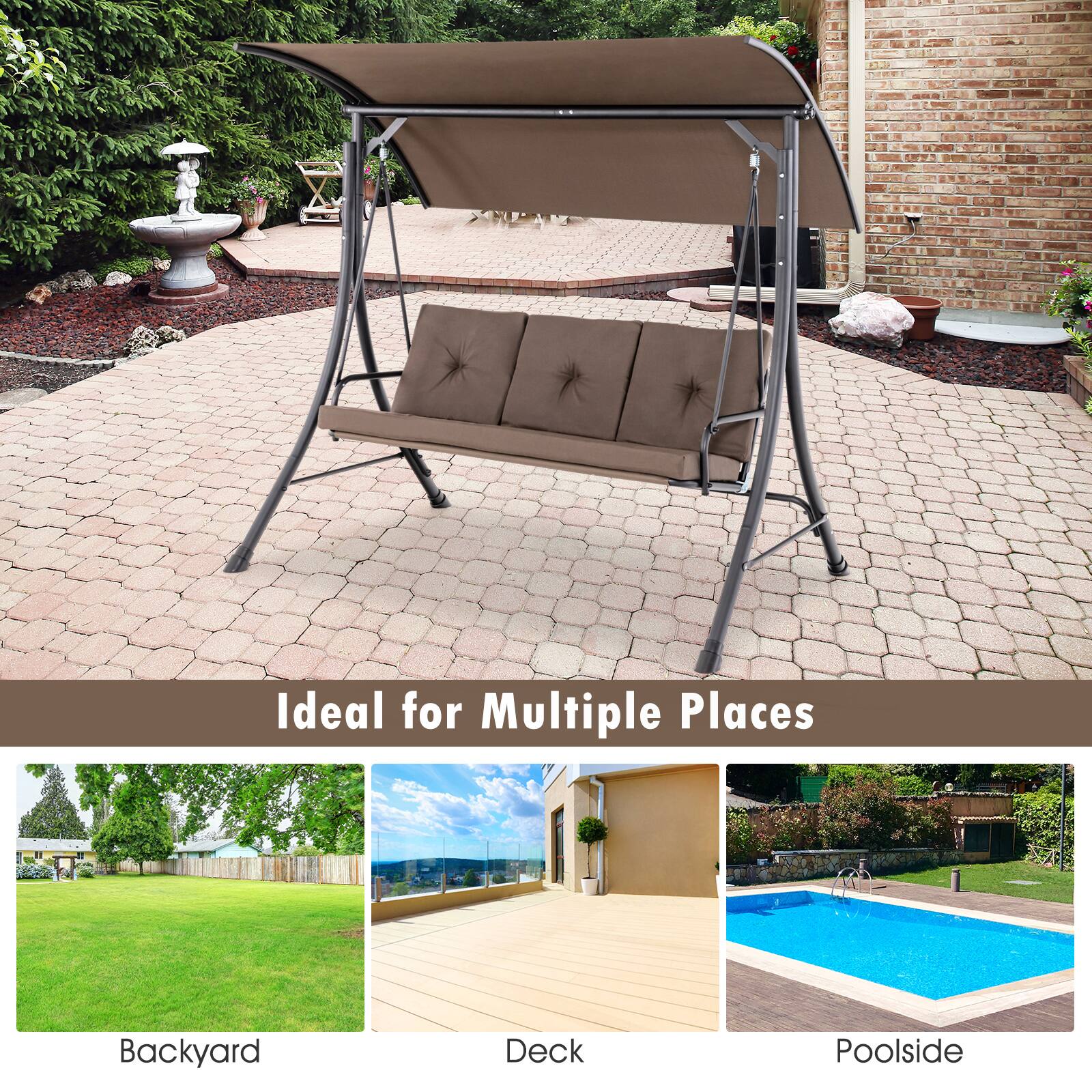 Ideal for Multiple Places

Backyard

Deck

Poolside