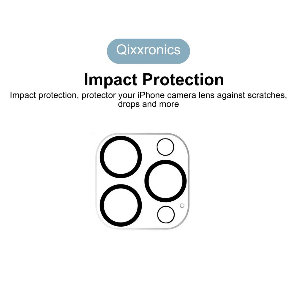Qixxronics
Impact Protection
Impact protection, protector your iPhone camera lens against scratches, drops and more