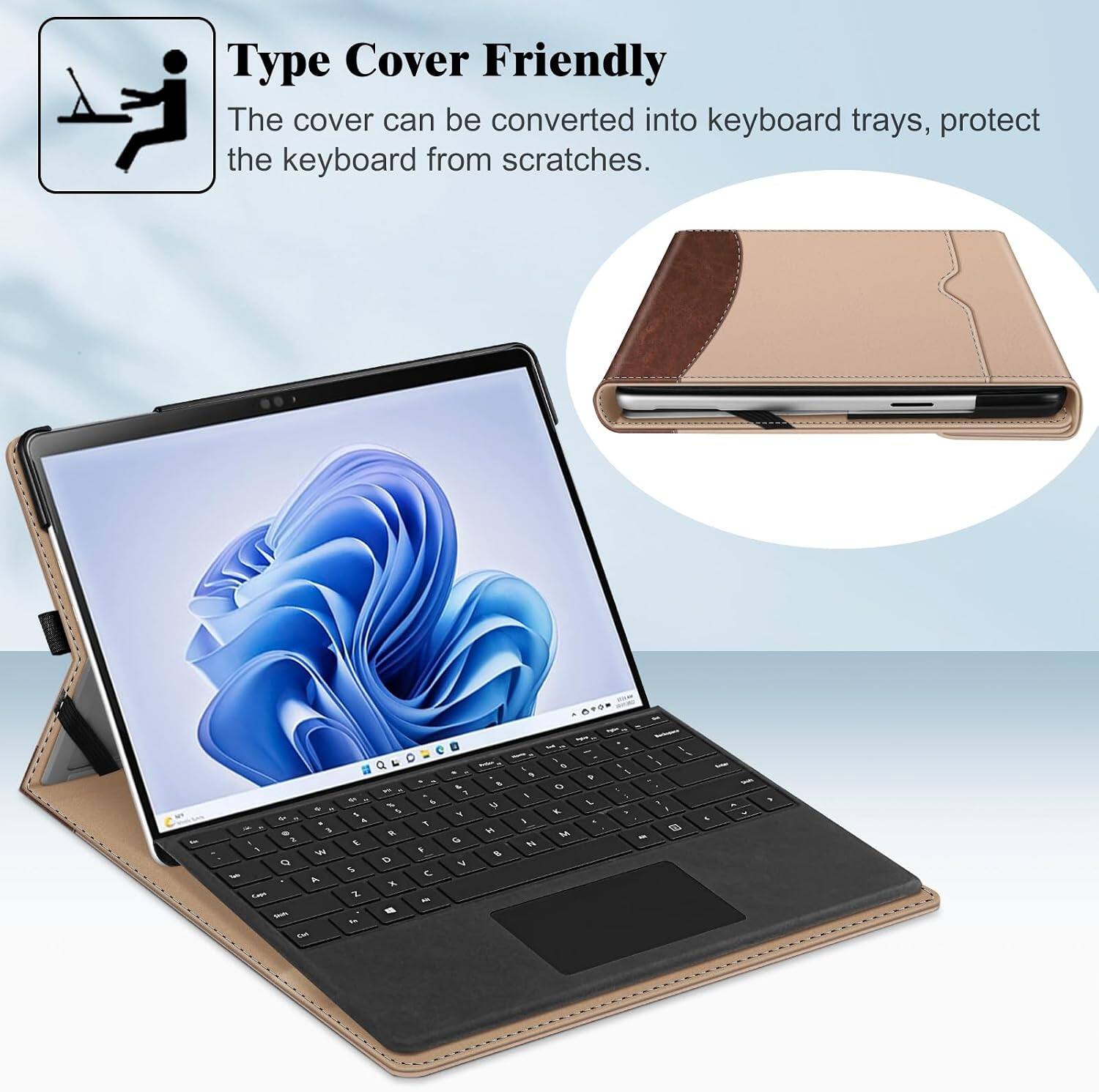 Fintie Portfolio Case for 13 inch Microsoft Surface Pro 12th (2026 ...