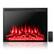 Front. Costway - Costway 34"Electric Fireplace Insert Heater Log Flame Effect w/ Remote Control 1500W - Black.