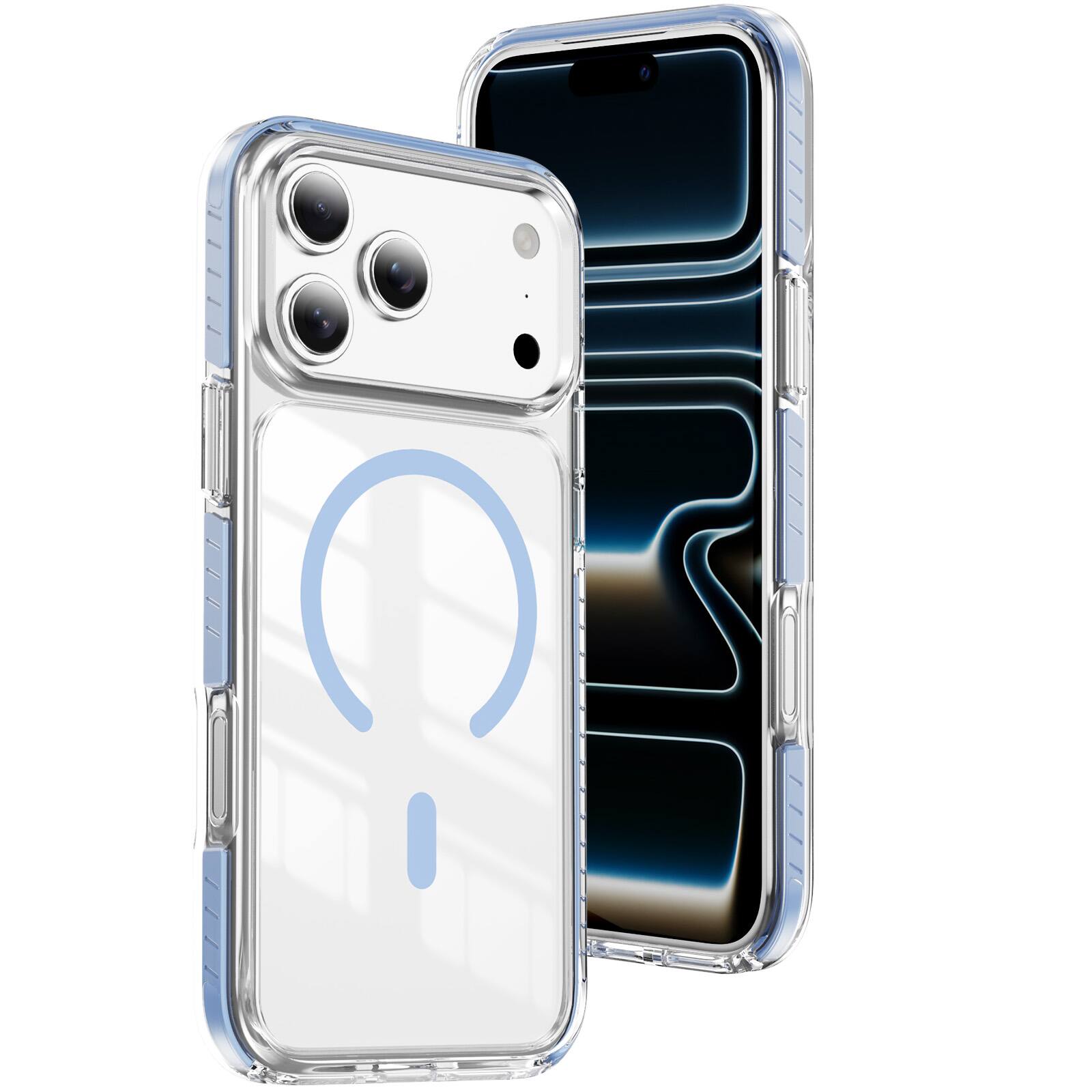 UUCOVER - Magnetic Case for Apple iPhone 18 Pro Max, Compatible with MagSafe, Shockproof Anti-slip Bumper Anti-Scratch Clear Cover - Blue
