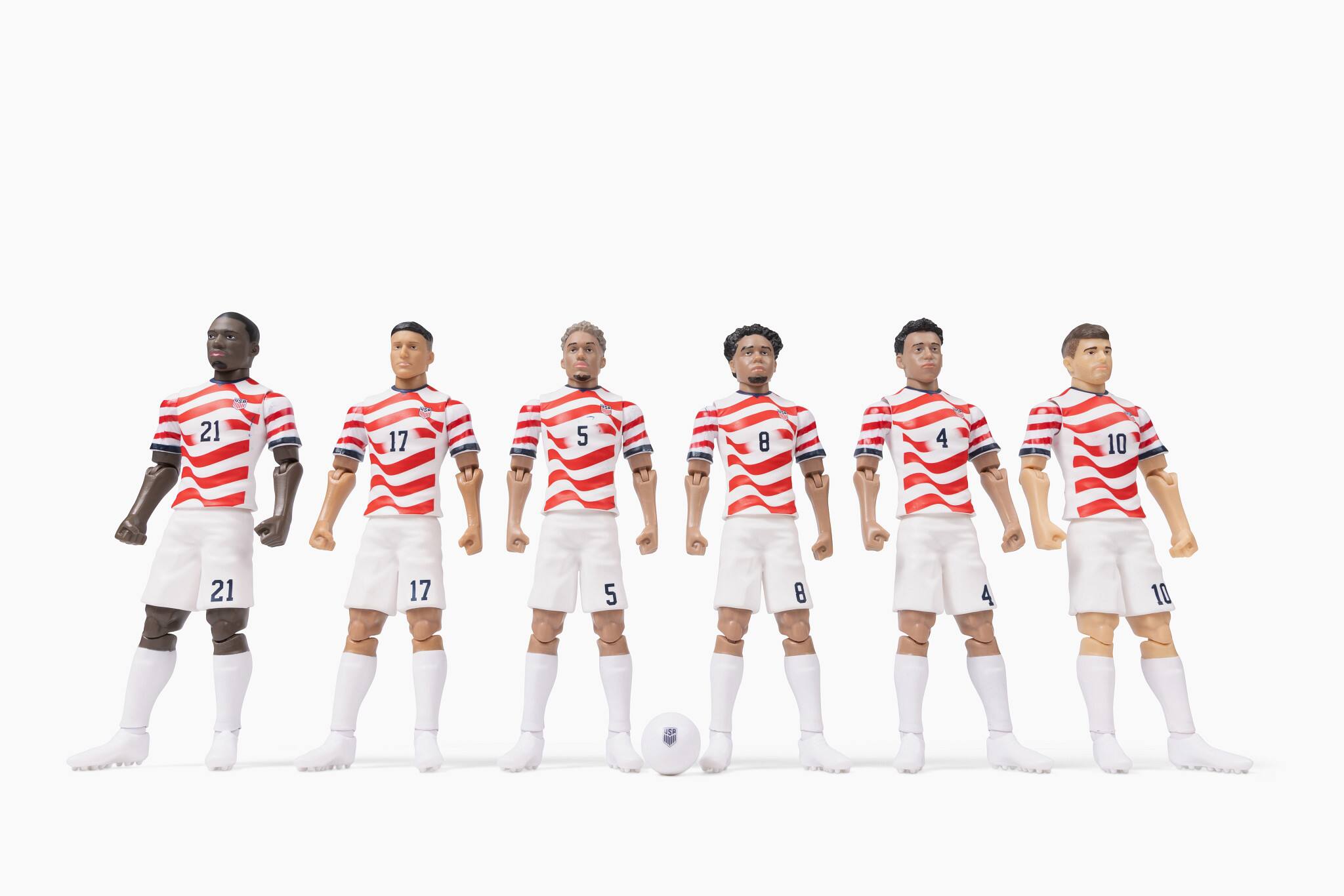 Alt View 9. Banbo Toys - Banbo Toys SOCKERS 2026 USMNT Antonee Robinson (Home Jersey) 8" Collectible Soccer Action Figure.