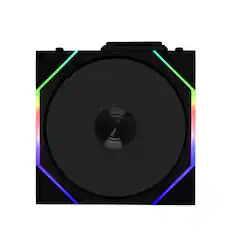 Front. Lian Li - UNI FAN TL 120 Wireless 120mm ARGB Case Fan Reverse Blade Single Black - Black.