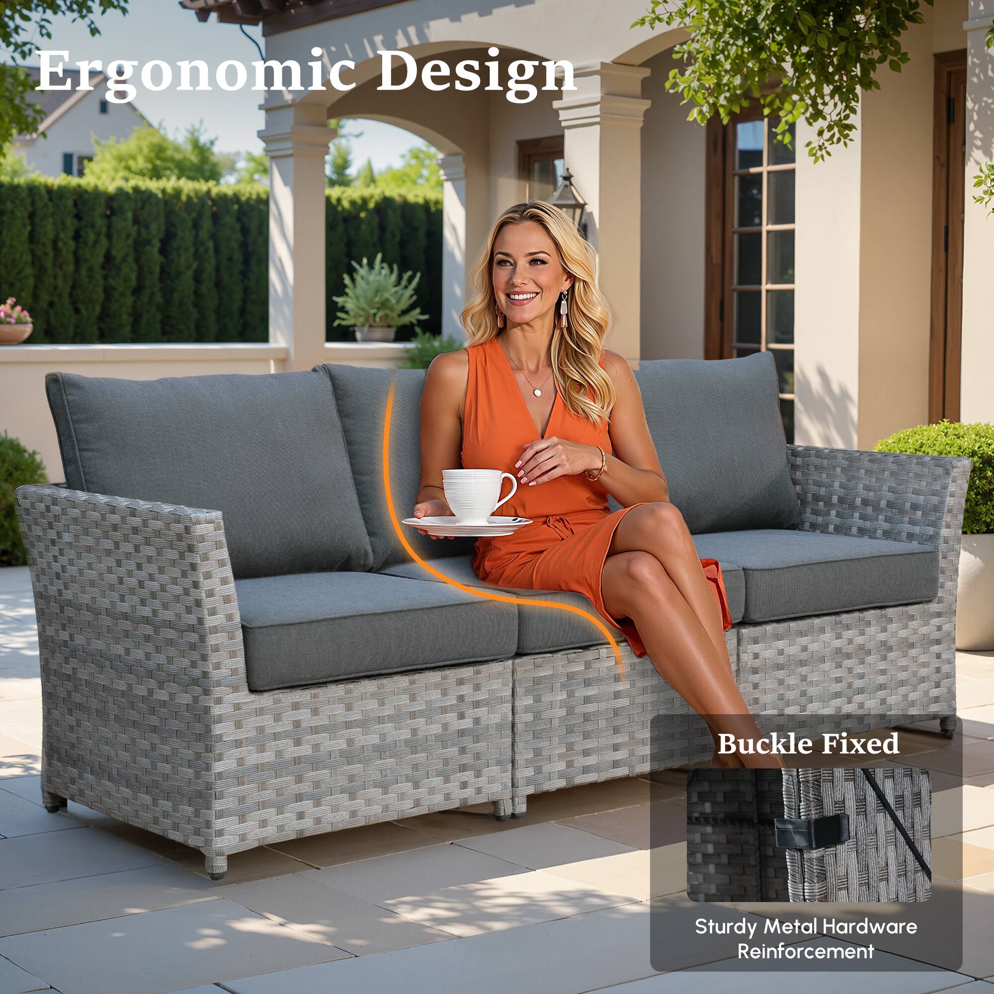 Ergonomic Design  
Buckle Fixed  
Sturdy Metal Hardware Reinforcement