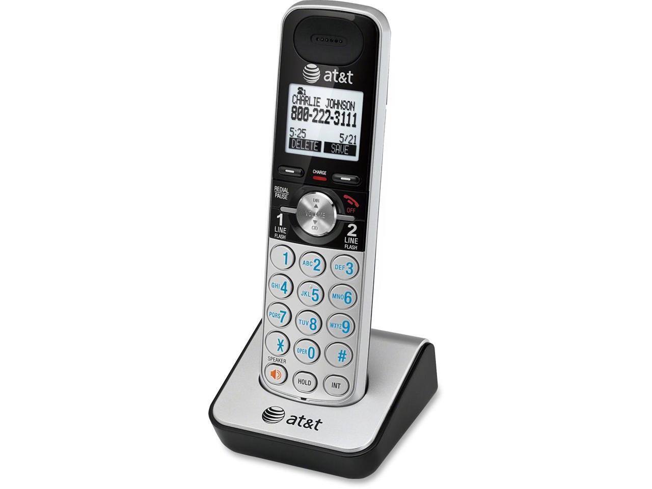 at&t  
CHARLIE JOHNSON  
800-222-3111  
5:25 5/21  
DELETE SAVE  
CHARGE REDIAL PAUSE  
DI A OFF VONCE  
1 LINE can 2 FLASH LINE FLASH  
1 ABC 2 DEF 3 GH 4 JKL 5 MNO 6 PQRS 7 TUV 8 WAYZ 9  
OPER 0 # SPEAKER HOLD INT