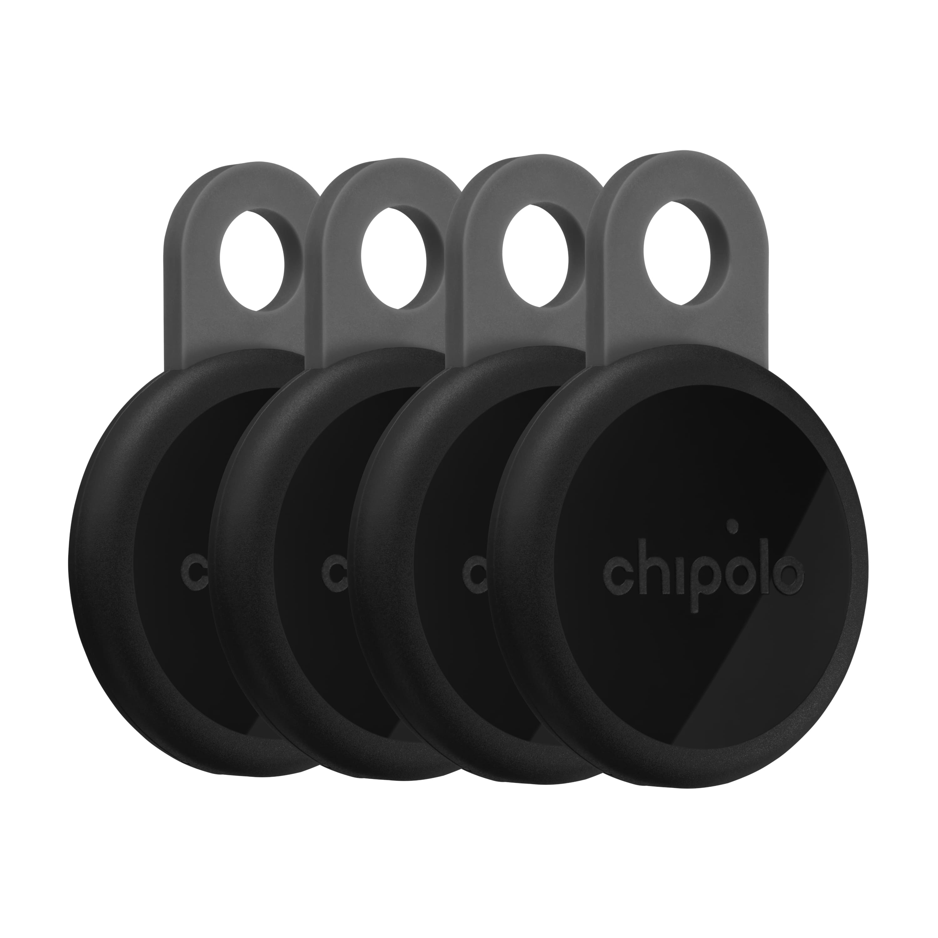 Chipolo - LOOP - Rechargeable Bluetooth Tracker for Keys & Bags, Out of Range Alerts, Apple Find My & Android Find Hub Compatible - Charcoal