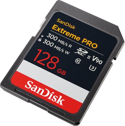 SANDISK 128GB Extreme PRO SD UHS II V90 Card R/W up to 300MB/s SANDISK 128GB Extreme PRO SD UHS II V90 Card R/W up to 300MB/s