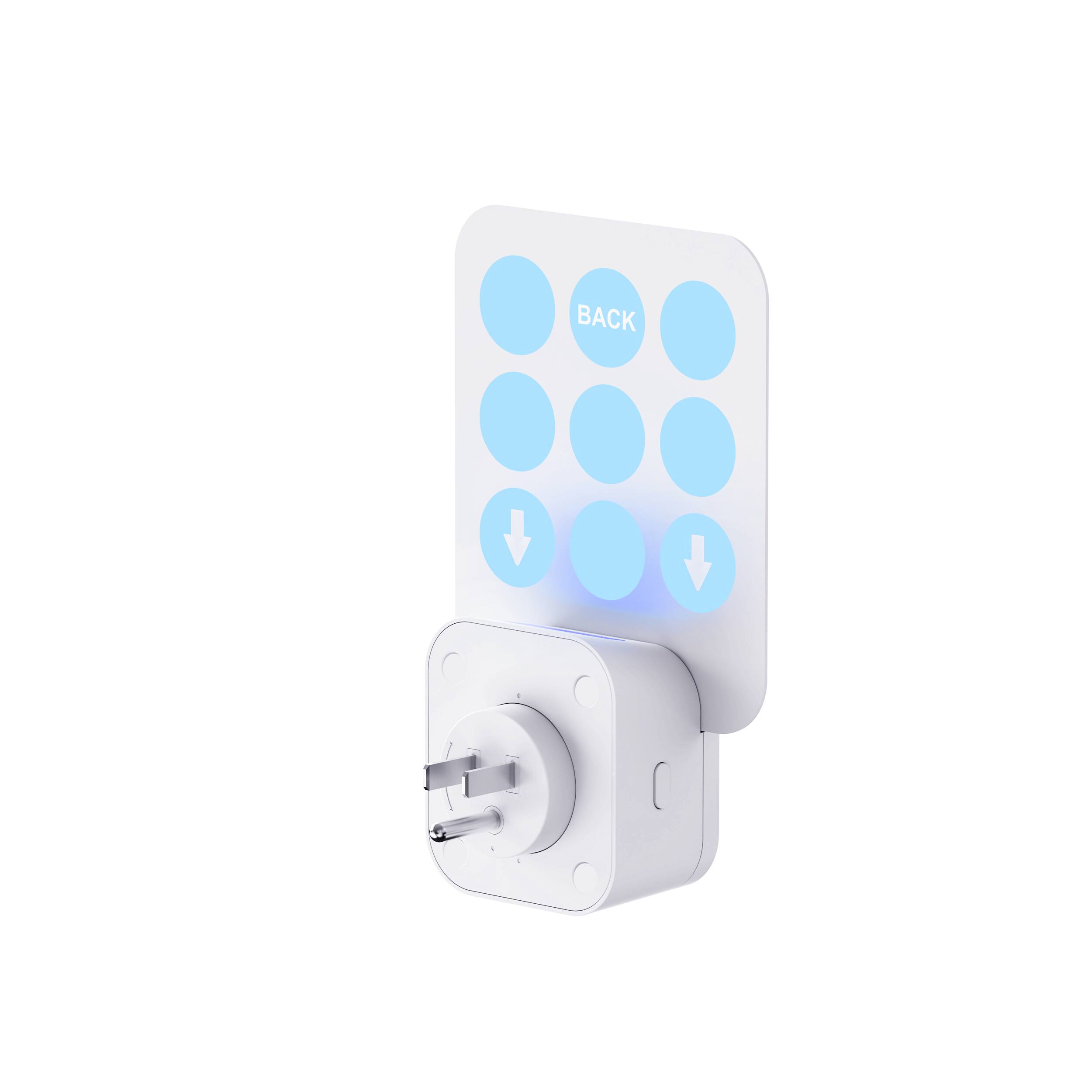 Alt View 4. Flowtron - Plug-in Fly Trap with Power Socket, USB Ports, Adhesive Boards for Easy Cleaning - White.