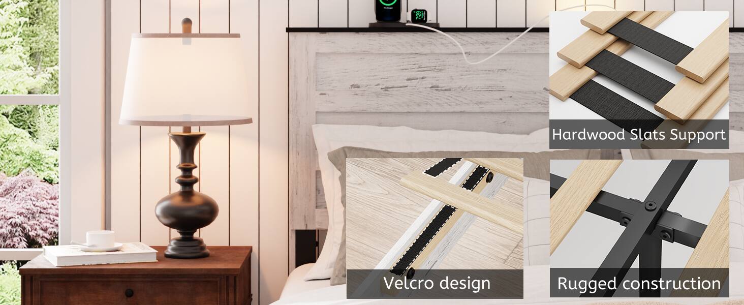 - Hardwood Slats Support
- Velcro design
- Rugged construction