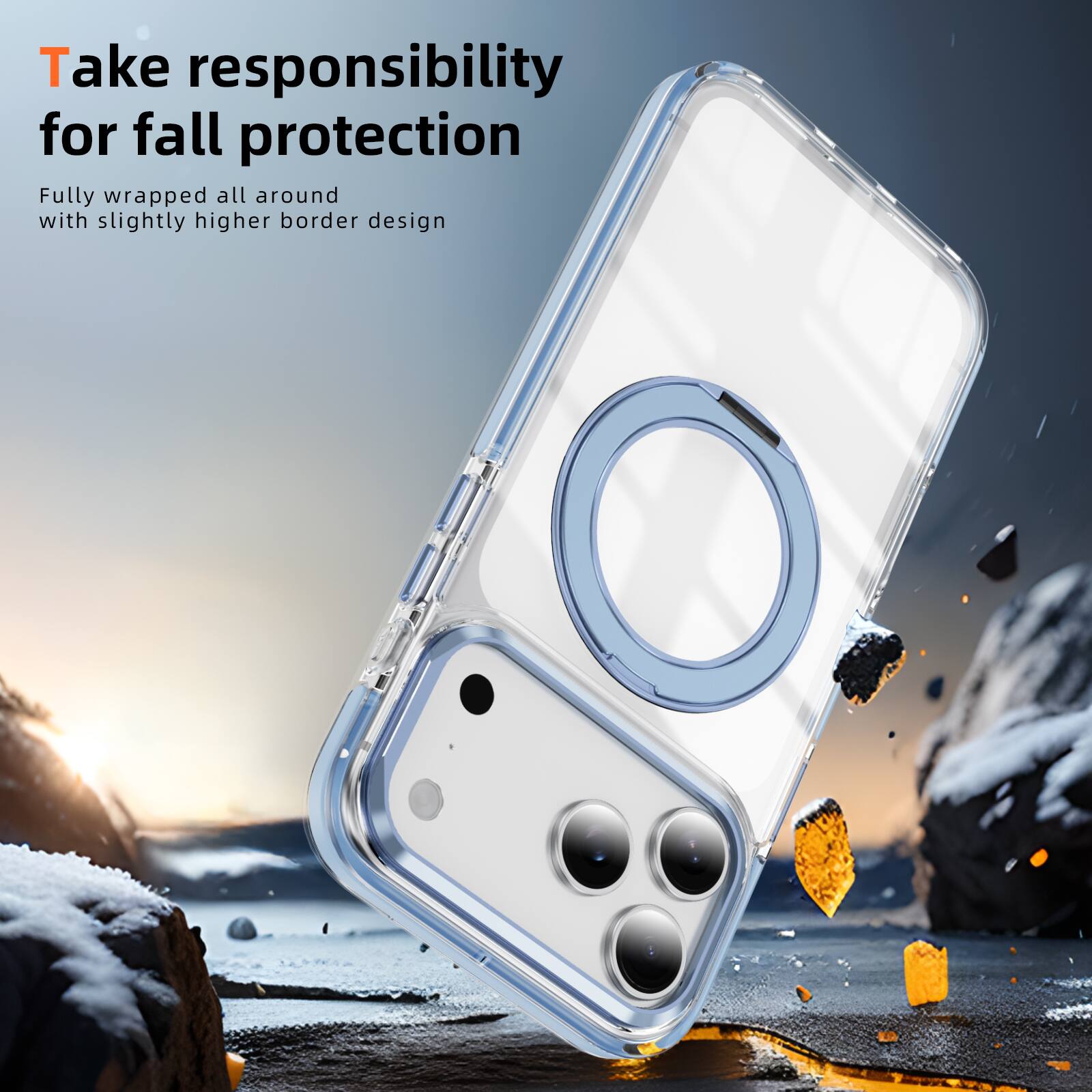 Take responsibility for fall protection  
Fully wrapped all around with slightly higher border design