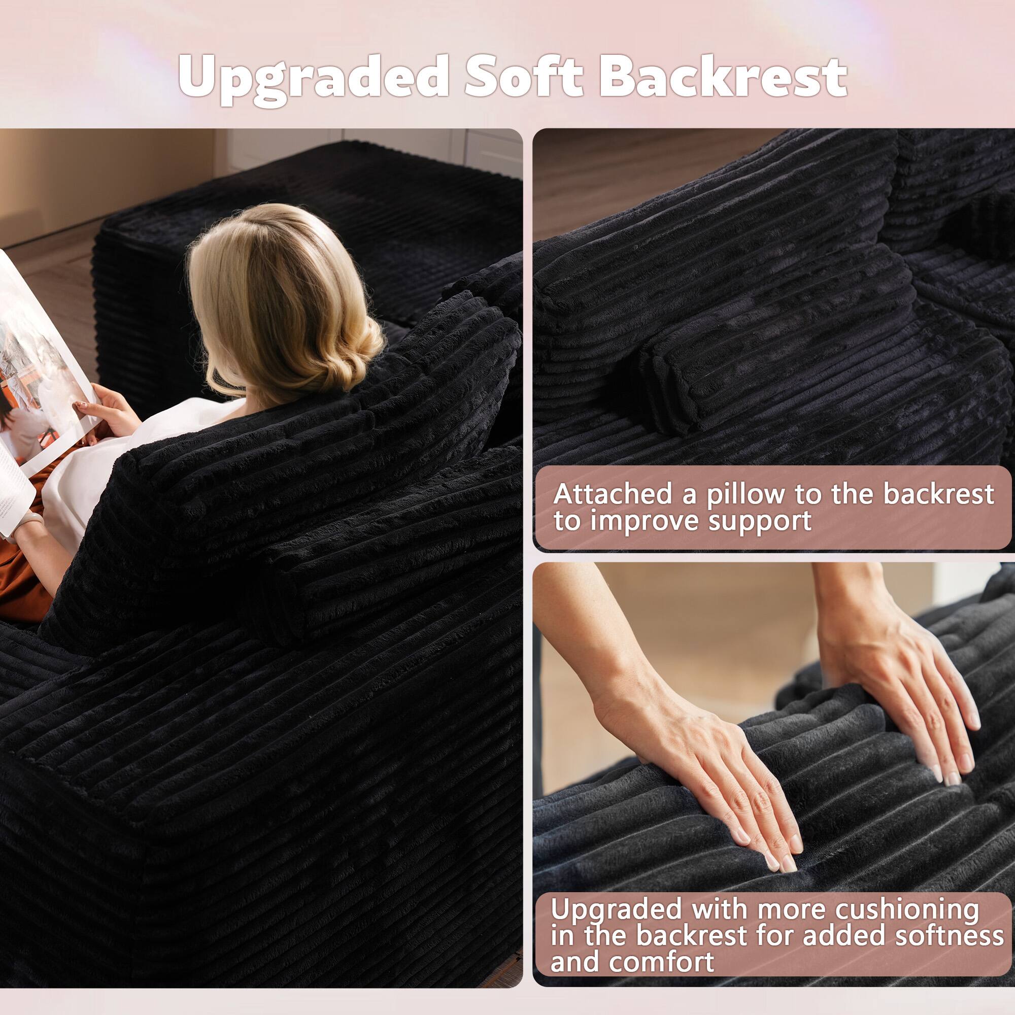 Upgraded Soft Backrest

Attached a pillow to the backrest to improve support

Upgraded with more cushioning in the backrest for added softness and comfort