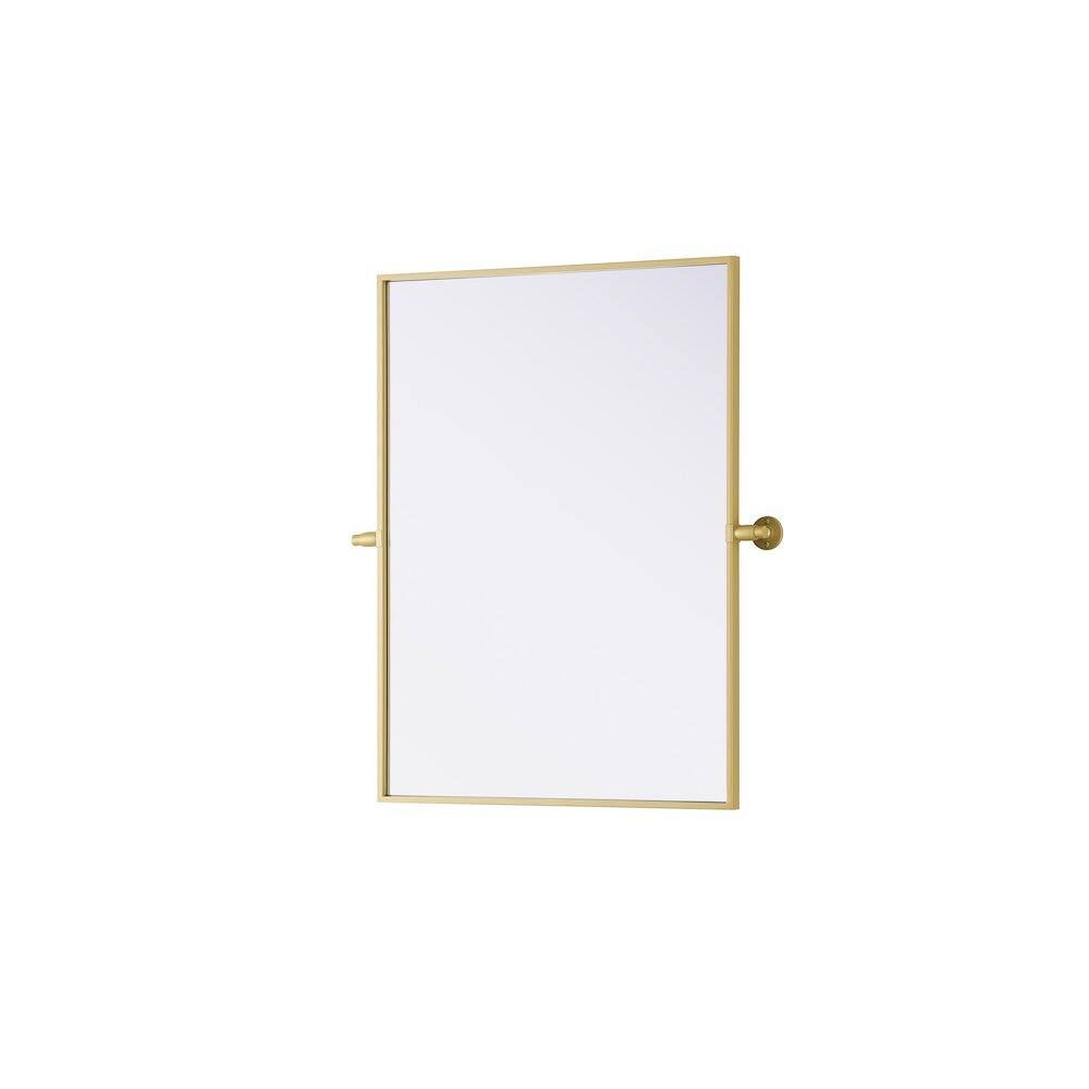 Alt View 5. Elegant Kitchen and Bath - Amoura 24X32 Pivot Mirror In Brass - Brass.