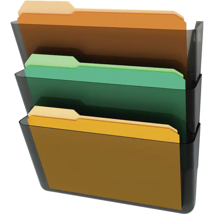 Depth Using Size Deflecto Stackable DocuPocket Set 3 Pockets 7