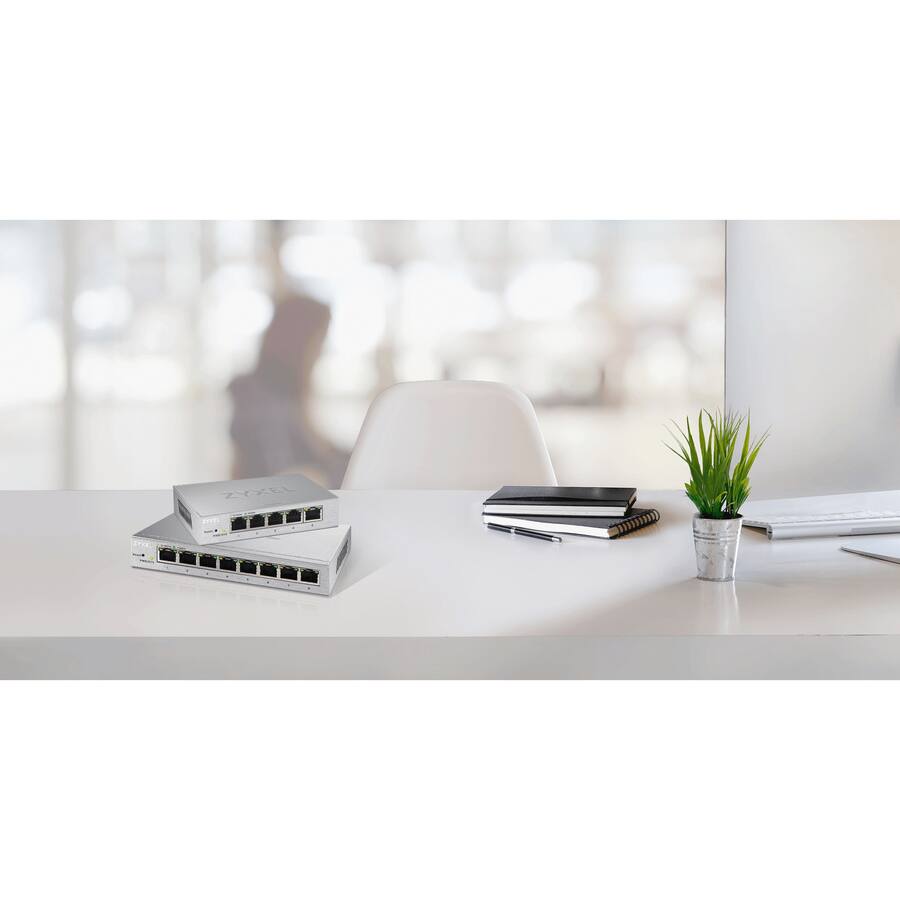 Alt View 3. ZYXEL - Zyxel 5-Port Gigabit Ethernet Web Managed Switch | VLAN Support | Sturdy Metal Case | Desktop or Wall-Mount | Fanless - Unknown.