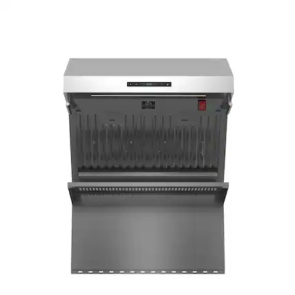 Front. Forno Appliances - Savona 30" Wall Mount Range Hood with Baffle Filter - Silver.