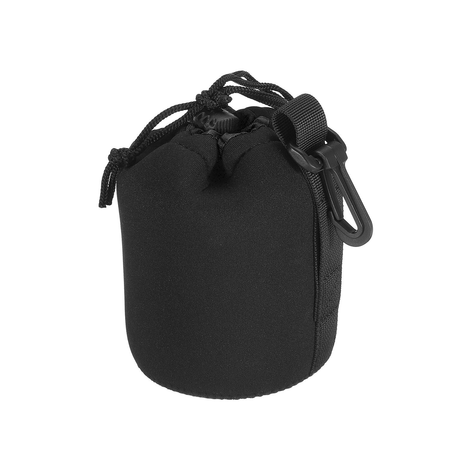 Alt View 2. Unique Bargains - Camera Lens Bag, 3.3"x5.5" Drawstring Pouch with Thick Neoprene for DSLR Lens, Water Coffee Cups - Black.
