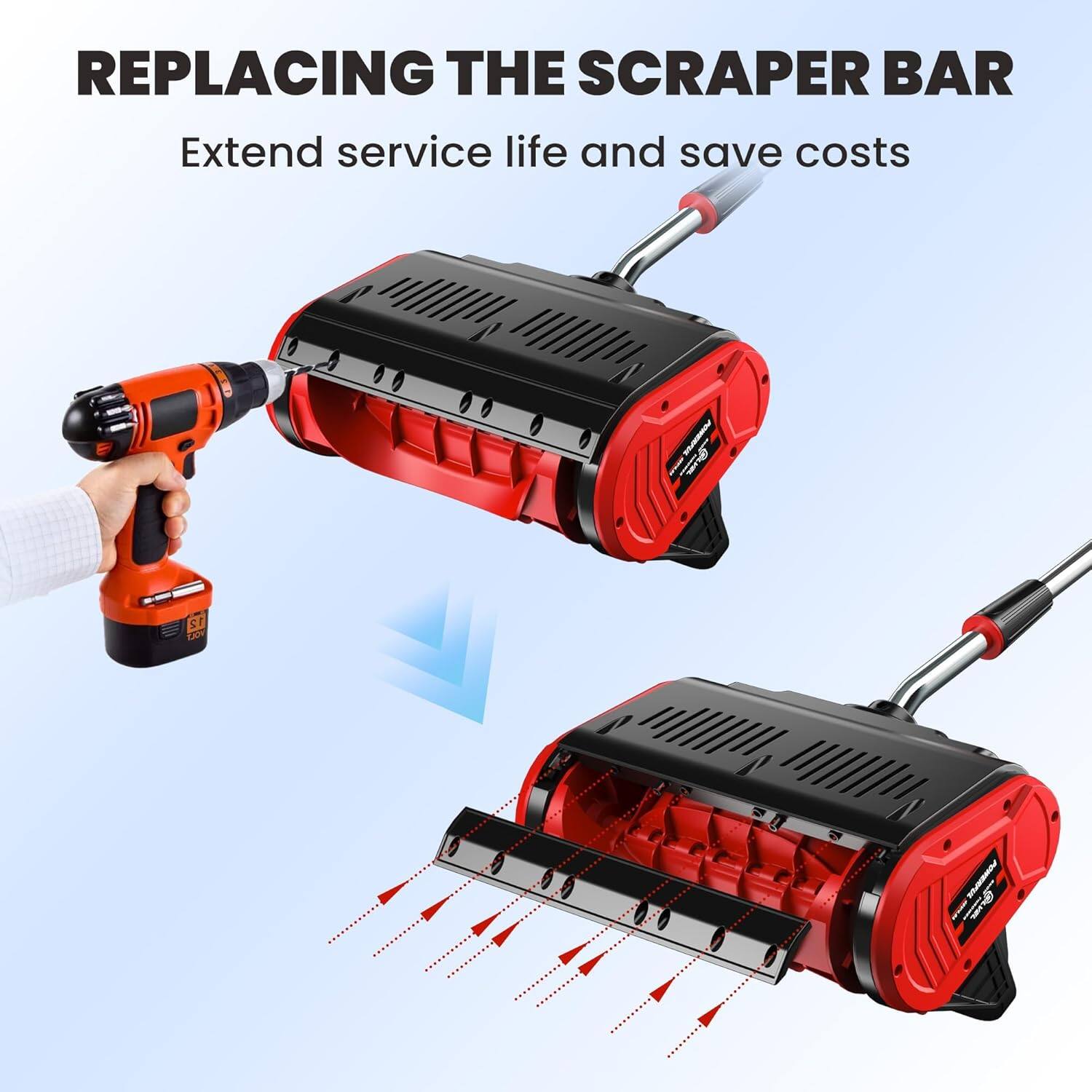 REPLACING THE SCRAPER BAR  
Extend service life and save costs
