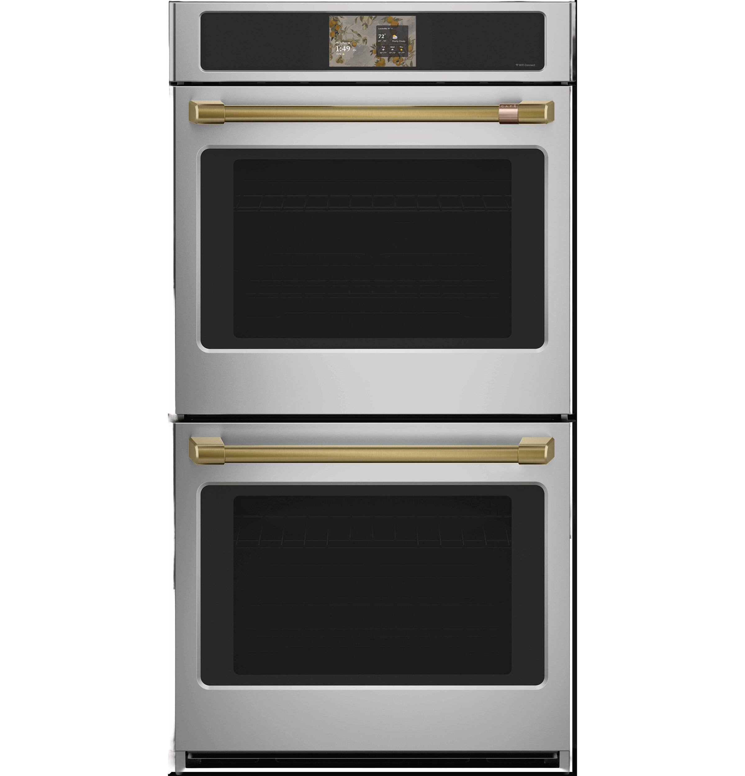 Alt View 19. Café - 30" Smart Built-In Double Electric True European Convection Wall Oven with Air Fry and Precision Cooking Modes - Stainless Steel.
