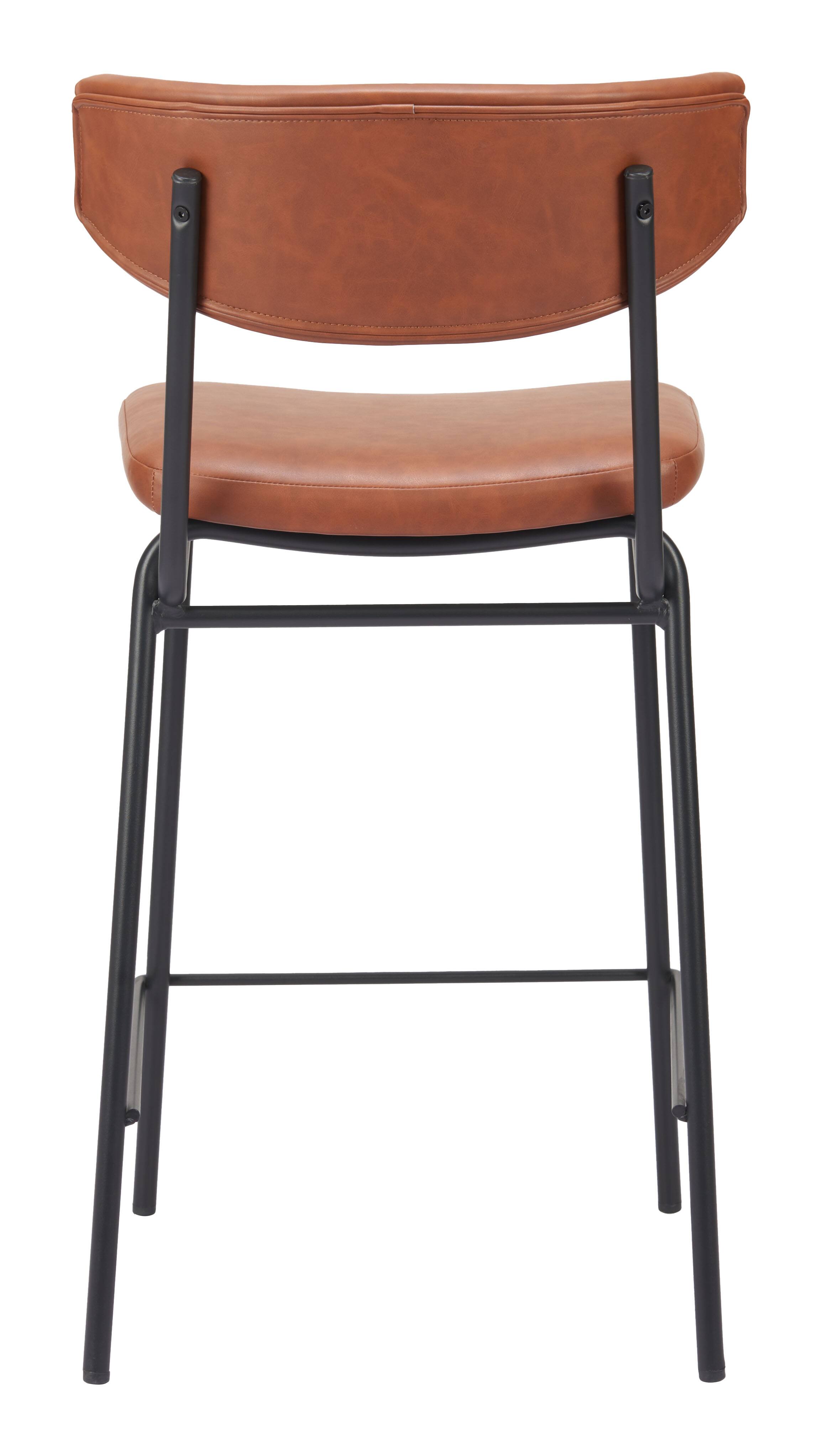 Alt View 2. Hivvago - Charon Counter Stool (Set of 2) Vintage Brown - Vintage Brown.