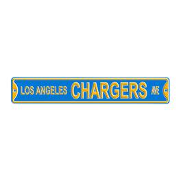 Authentic Street Signs - Los Angeles Chargers 36'' x 6'' Steel Street Sign - Multicolor