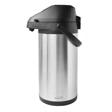 Front. Brentwood - Brentwood 3.5-Liter Airpot Hot & Cold Drink Dispenser - Silver.