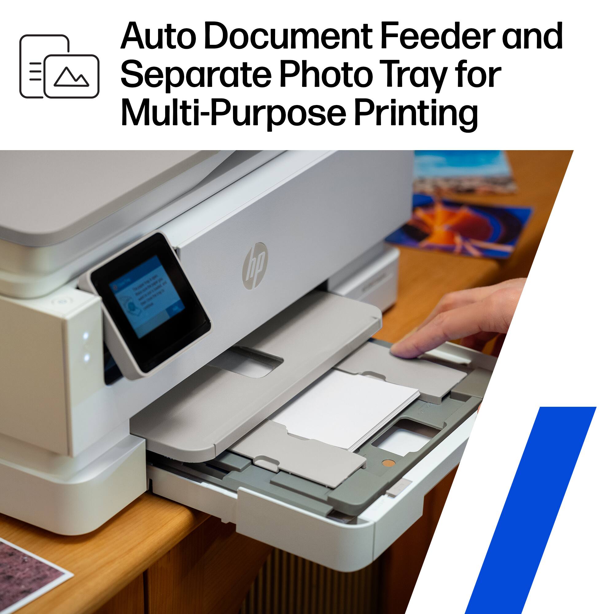 Auto Document Feeder and Separate Photo Tray for Multi-Purpose Printing