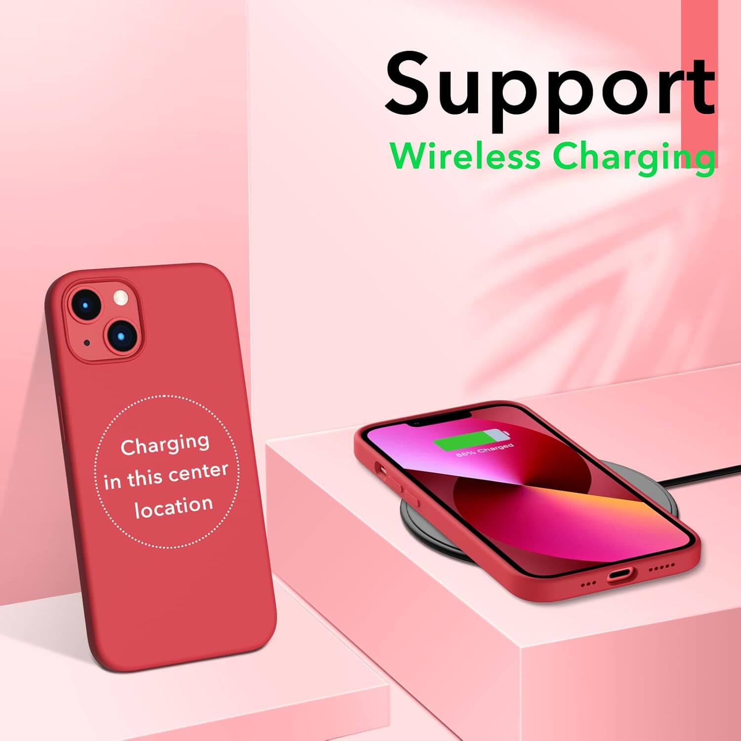 Support Wireless Charging Charging in this center location