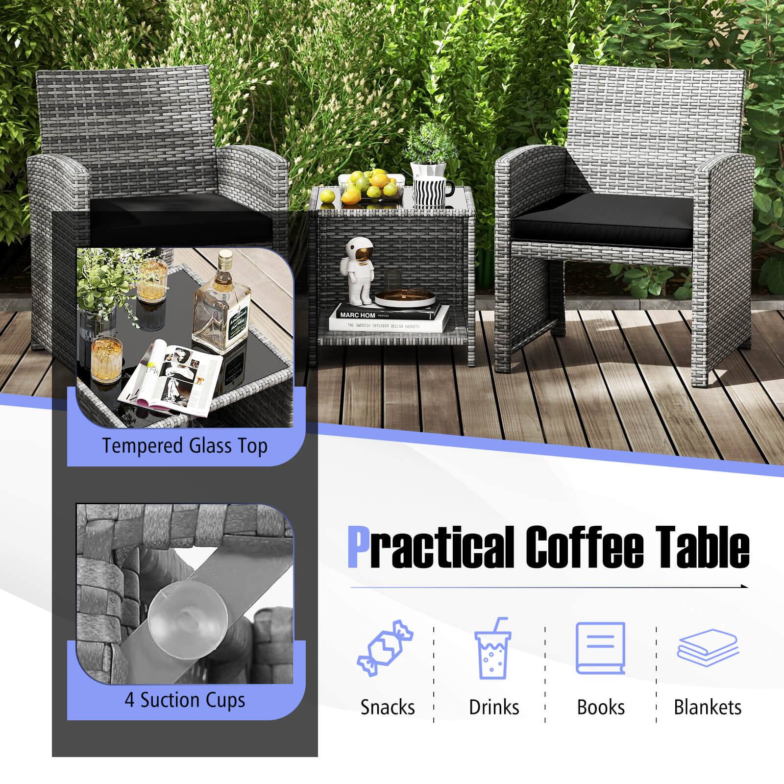 AR HOA : 2 ! I ..- - Tempered Glass Top Practical Coffee Table 4 Suction Cups Snacks Drinks Books Blankets