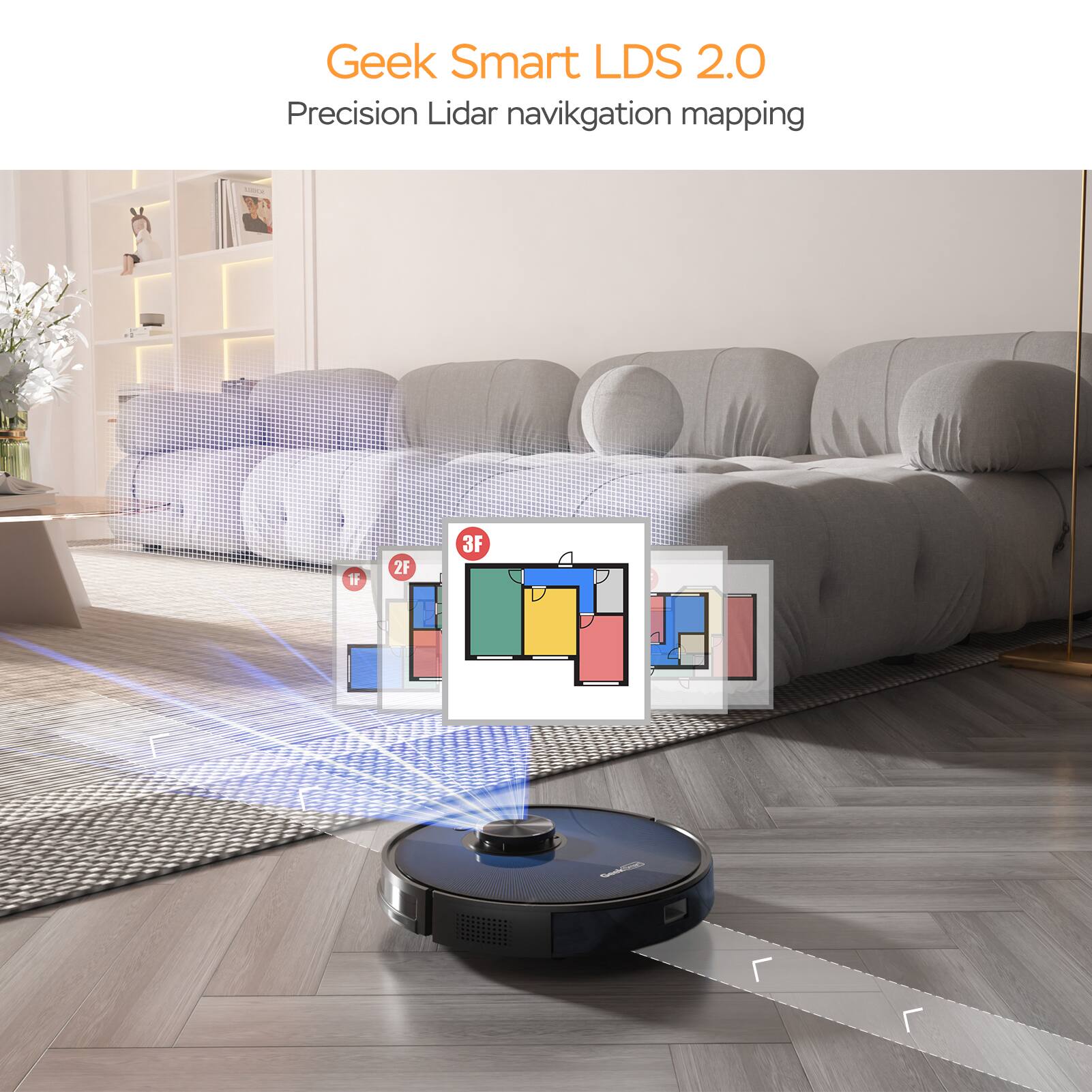 Geek Smart LDS 2.0  
Precision Lidar navigation mapping