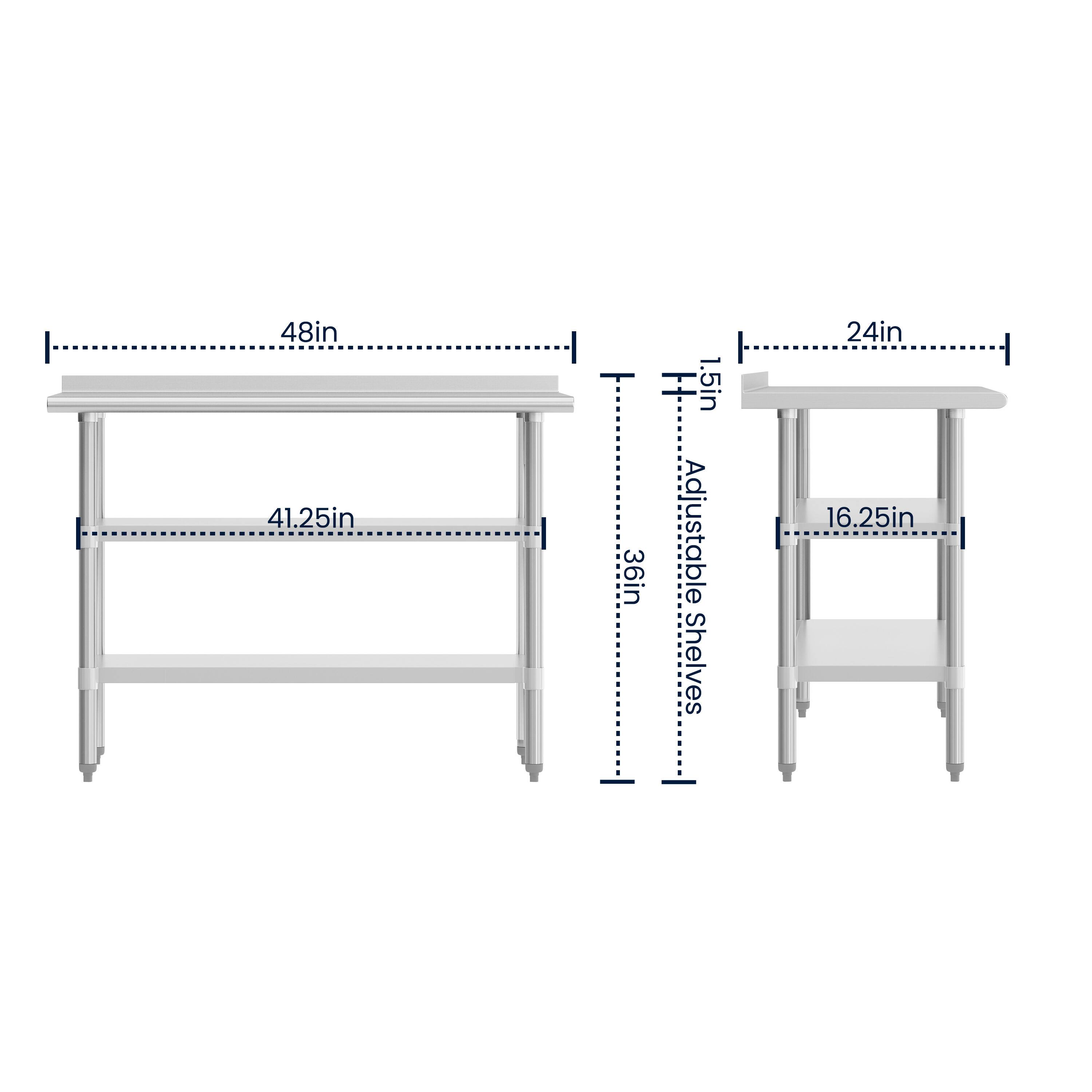 48in 41.25in 36in 1.5in Adjustable Shelves 24in 16.25in