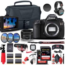 EOS 5DS DSLR Camera (0581C002) + 4K Monitor + Canon EF 50mm Lens + More (International Version)