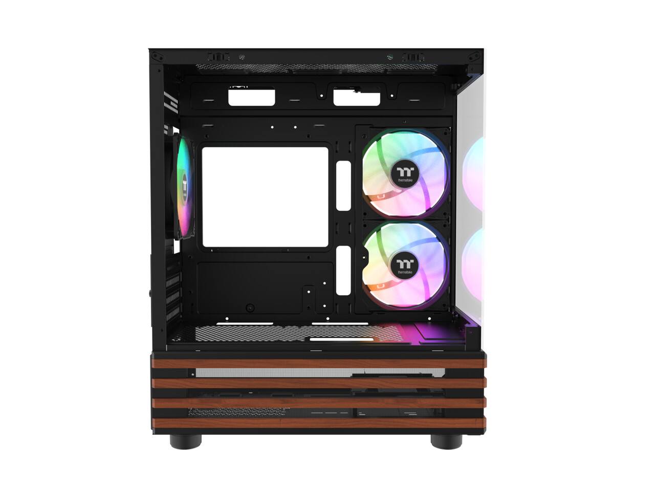 Back. Thermaltake - Thermaltake View 170 WS ARGB Micro Chassis - Black - Tempered Glass, SPCC - 3 x Bay - 3 ? 120mm Fan(s) Installed - Mini - Black.