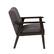 Alt View 11. CorLiving - Greyson Wood Armchair - Charcoal Brown.