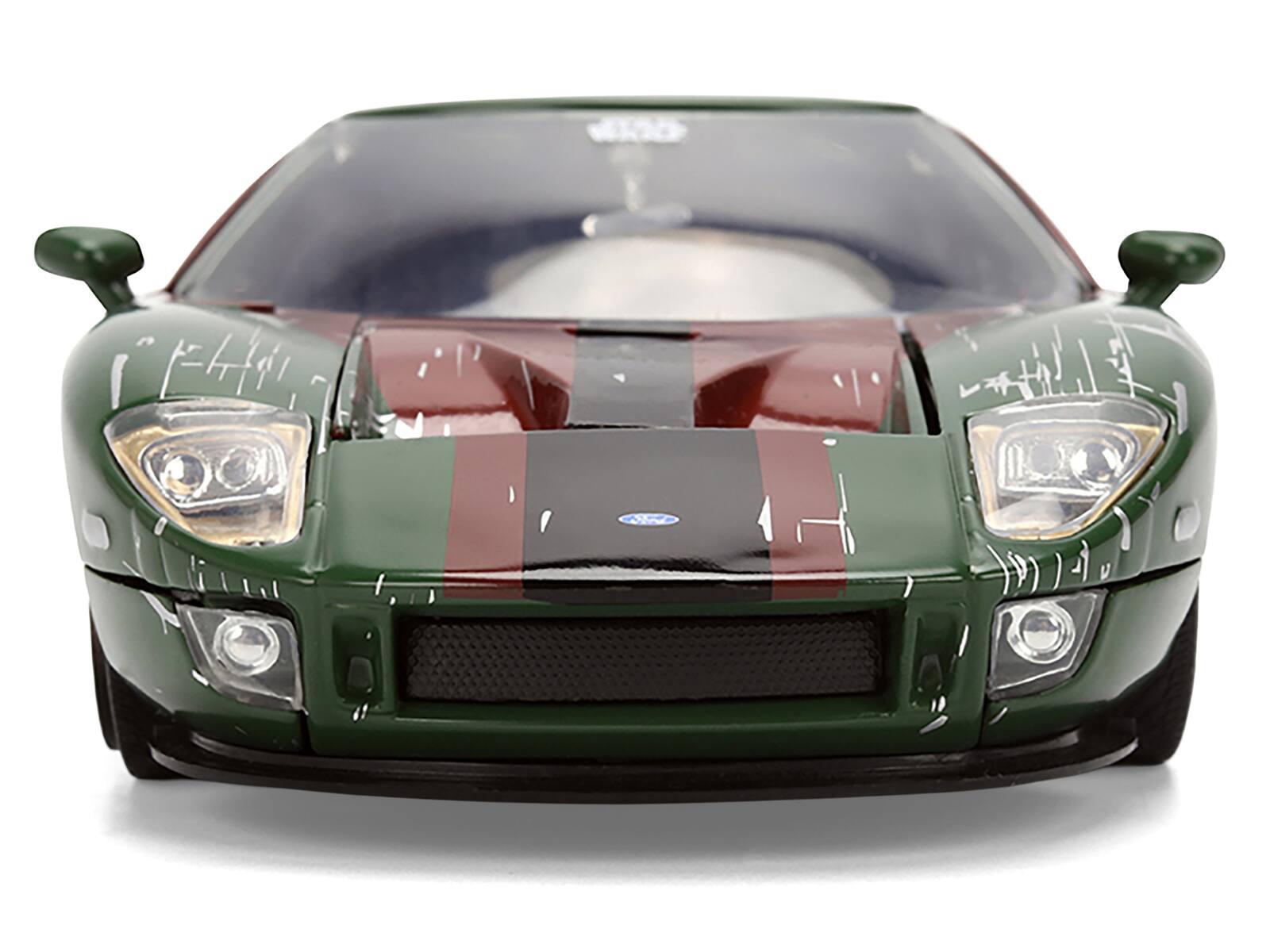 Alt View 6. Jada - 2005 Ford GT Green (Weathered) with Graphics and Figure "Star Wars" Franchise "Hollywood Rides" 1/24 Model Car by Jada - Multicolor.