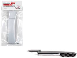 3-Axle Dropdeck Flatbed Trailer Silver Top 1/87 (HO) Plastic Model by Promotex