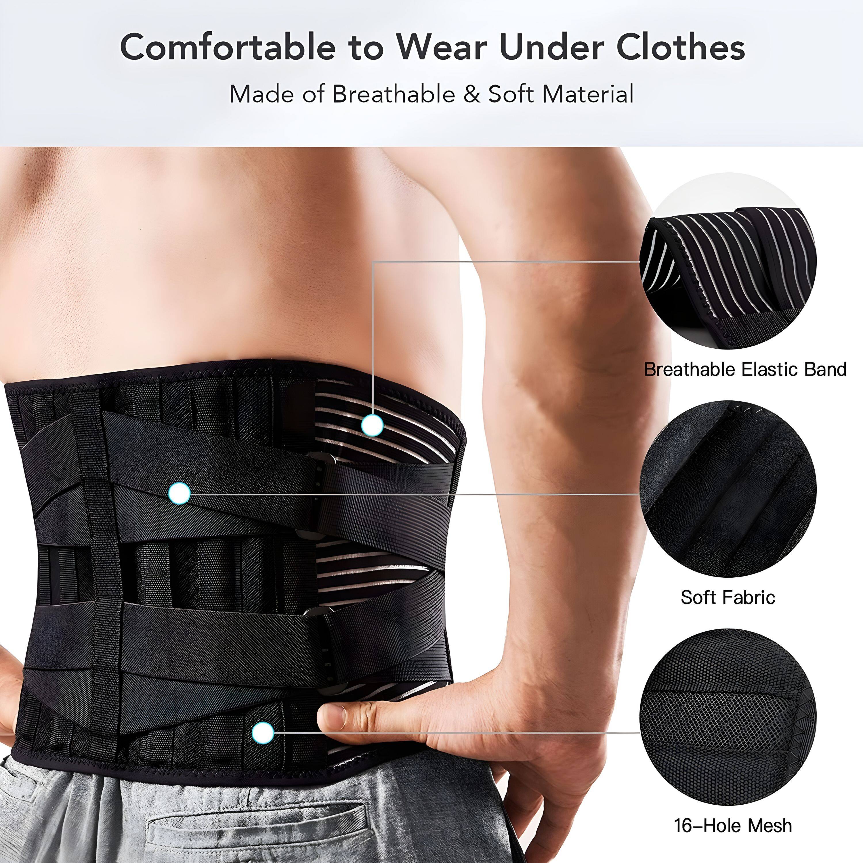 Comfortable to Wear Under Clothes  
Made of Breathable & Soft Material  

- Breathable Elastic Band  
- Soft Fabric  
- 16-Hole Mesh