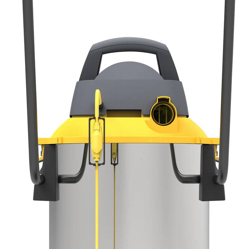 Left. Koblenz - Koblenz Pro/Contractor 16 Gallon Wet/Dry Cannister Vacuum Cleaner - Gray/Gold.