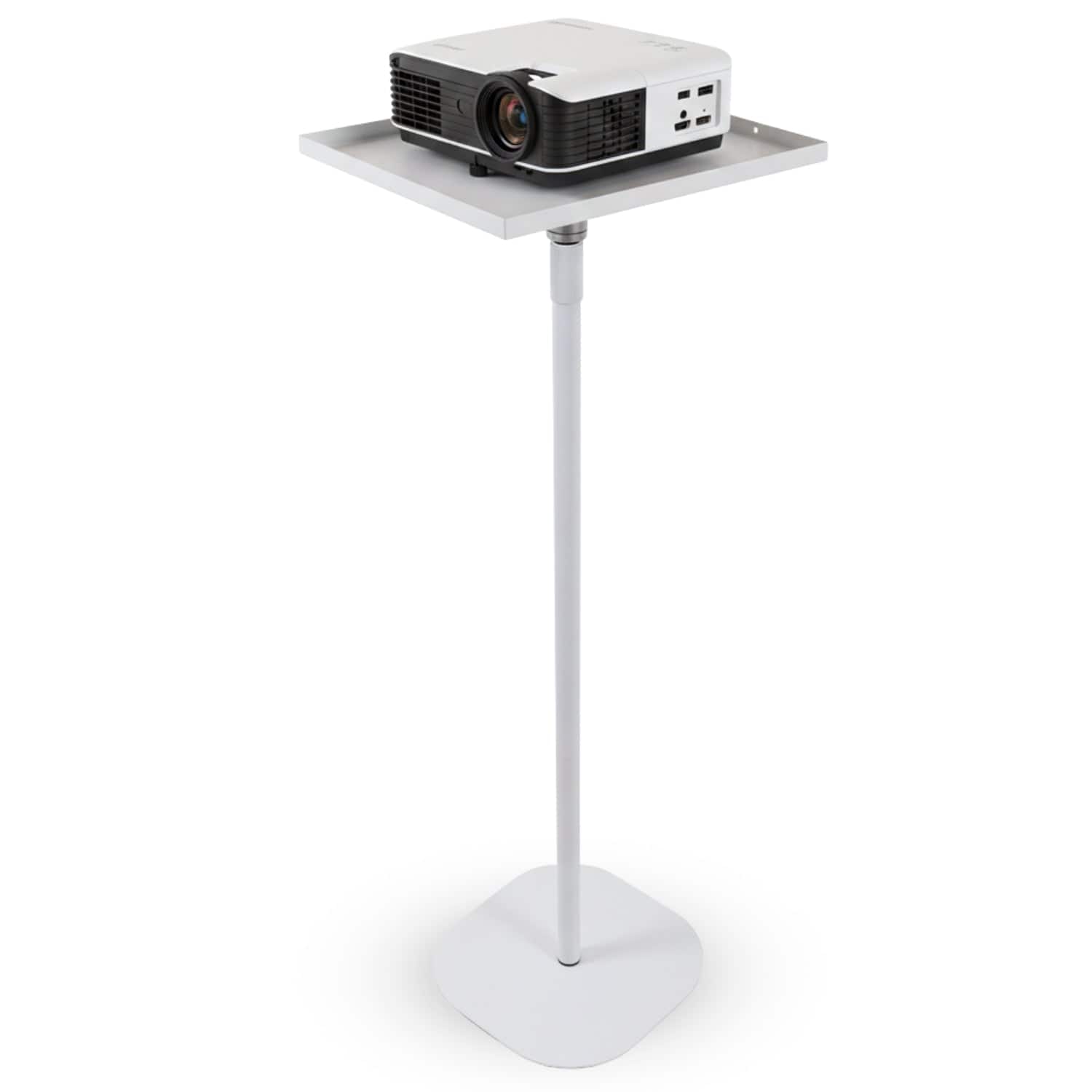 5 CORE - Projector Stand Floor Adjustable 66" Universal Projectors Support for Home Office & Studio - White