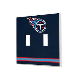 Keyscaper - Tennessee Titans Stripe Double Toggle Light Switch Plate - Multicolor