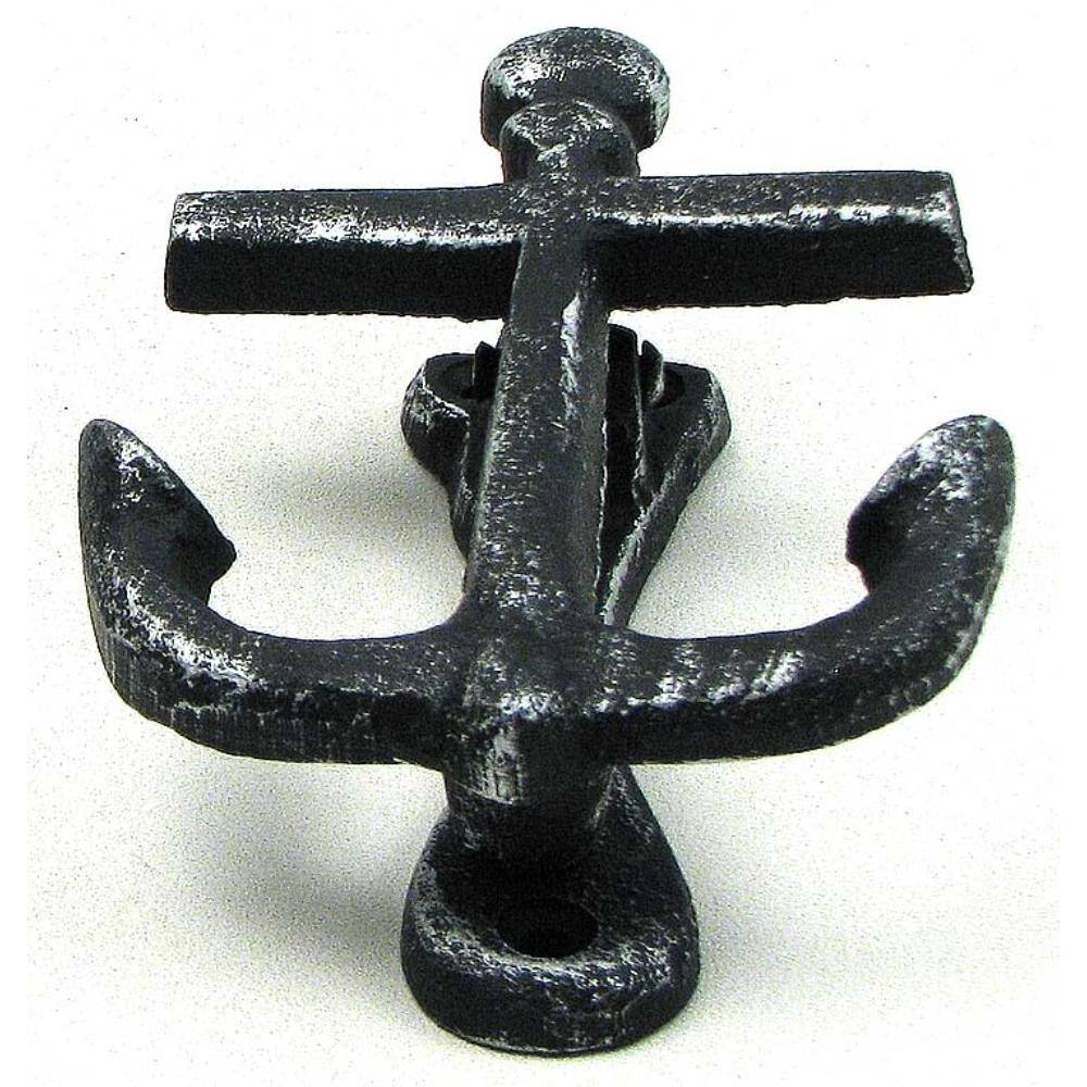 Front. BreeBe - Anchor Door Knocker - Black.