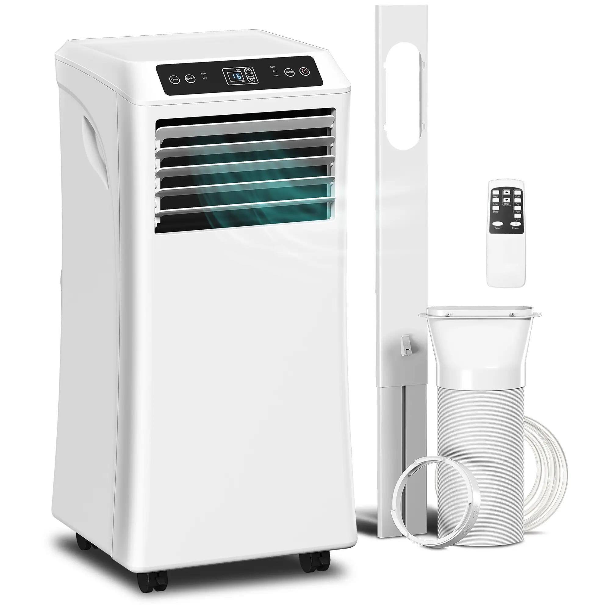 Front. Resenkos - 3-in-1 AC Unit with Cooling Fan, Dehumidifier, Sleep Mode, Remote Control, White - White.